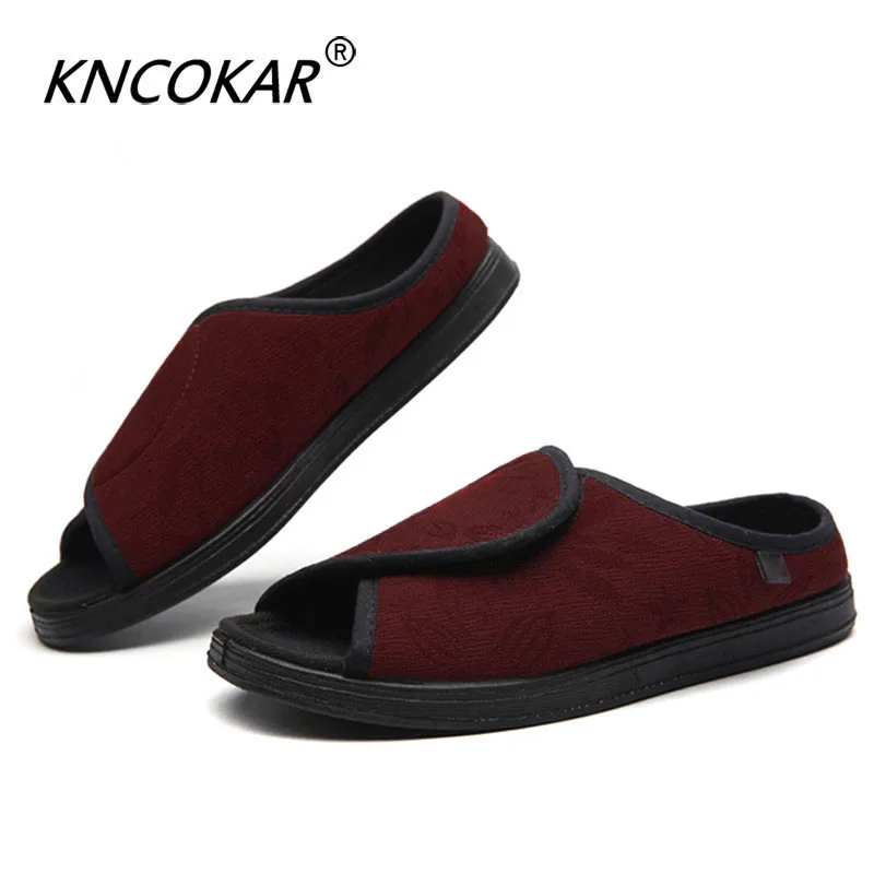 Summer New Adjustable Widened Shoes Feet Swollen Wide Fat Deformation Care Shoes Soft And Comfortable Diabetes Shoes