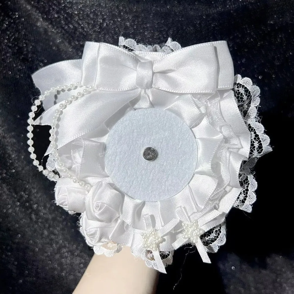 Kawaii DIY Lace Card Holder with Ribbon Lolita Lace Photocard Case Anime Idol Display Photo Protector Case Anime Accessory