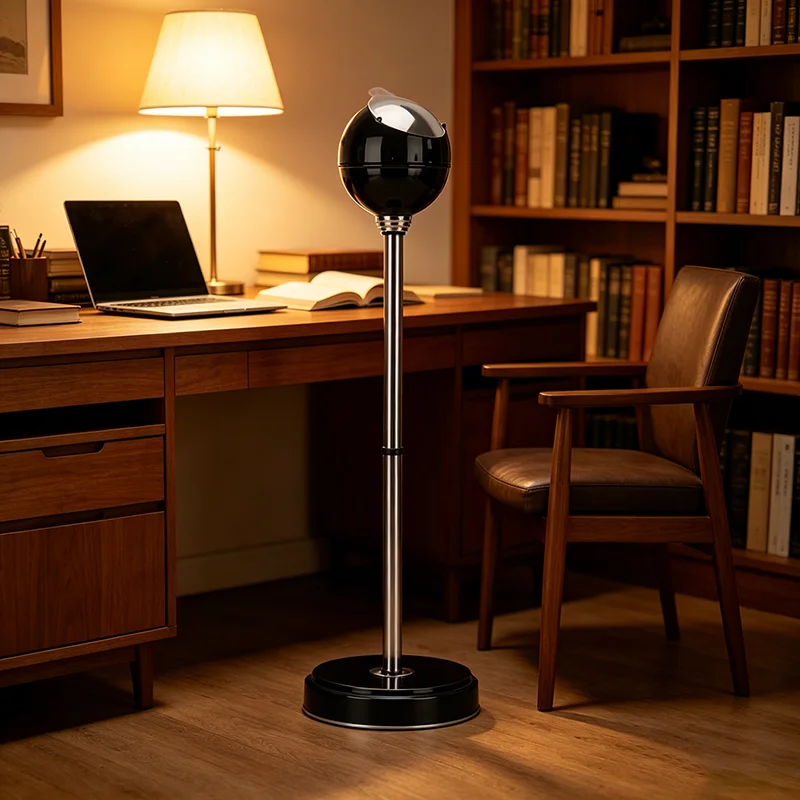 The Black 8 Number Telescopic Ashtray For Billiards, A Height-Adjustable Floor-Standing Home Decoration Item, A Vertical Ashtray