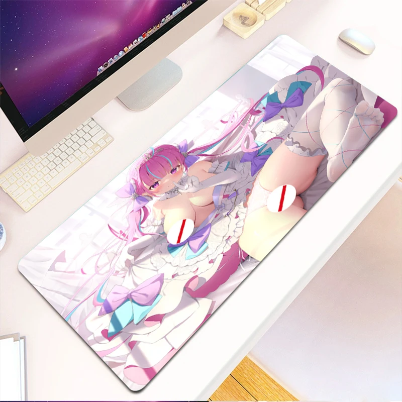 Mairuige Office Mouse Pad Anime Minato Aqua Mousepad Gamer Mouse Mat Desk Gadgets Hololive Gaming Mats Pc Setup Accessories