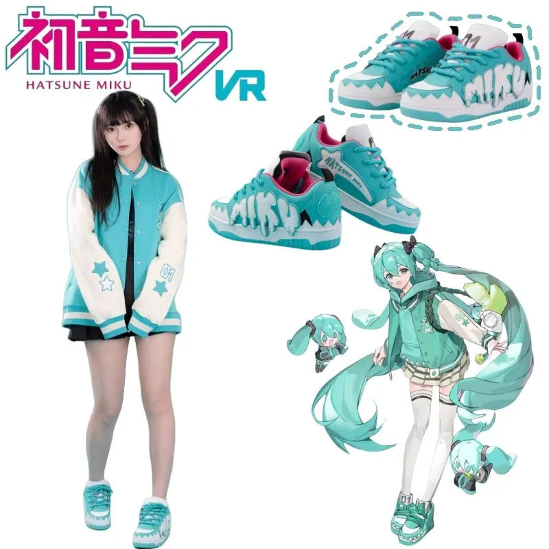 

Hatsune Miku, спортивные кроссовки с героями мультфильмов, туфли для хлеба средней высоты, повседневная обувь на платформе и подошве, пара обуви для крикета, праздничные подарки для мальчиков и девочек