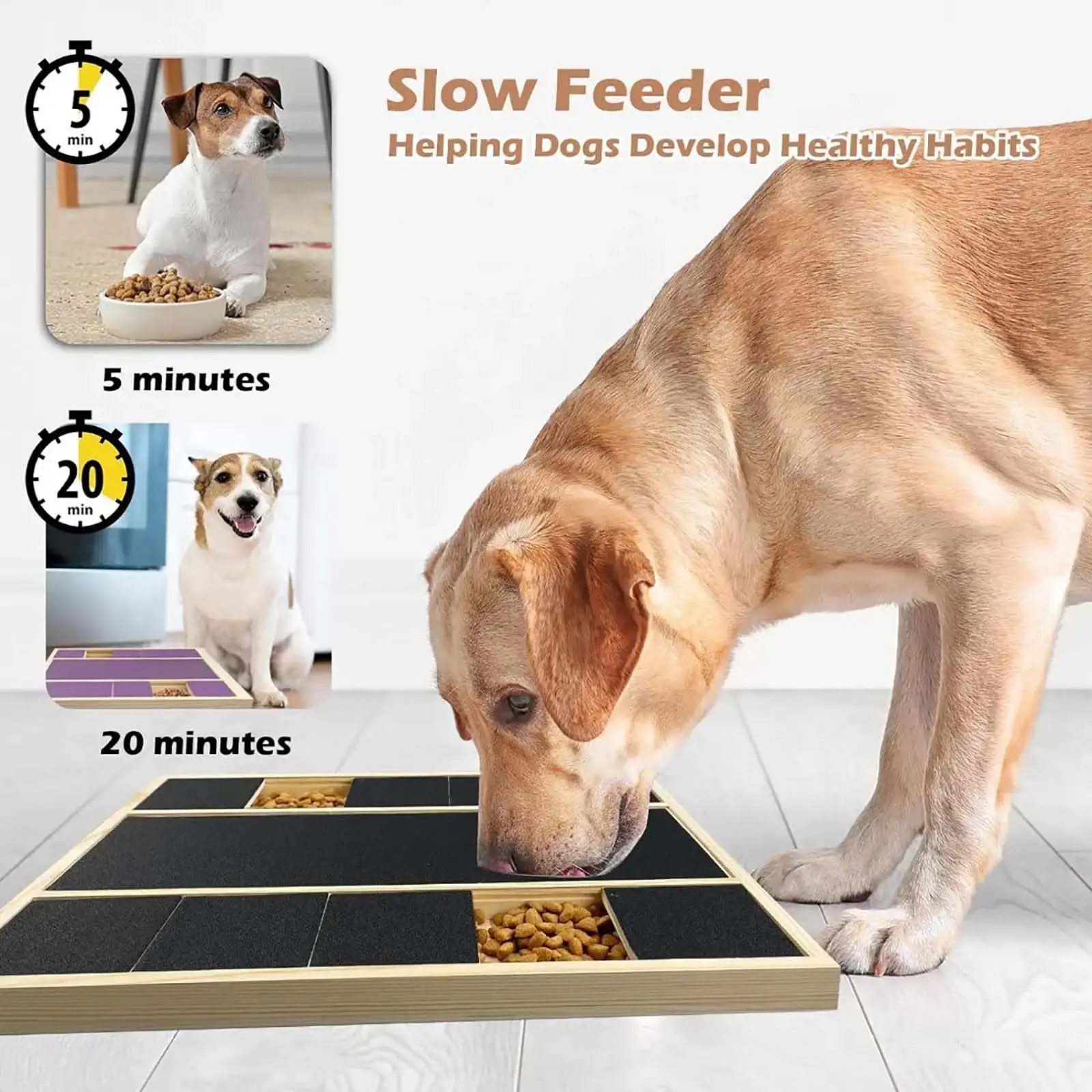 Dog Nail Care Scratch Board File Pad & Bamboo Cat Scratching Board Set for Pet Care