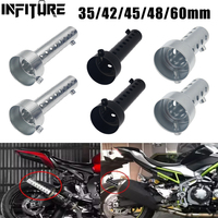 2Pcs 35mm 42mm 45mm 48mm 60mm Exhaust Muffler Adjustable DB Killer Silencer Reduce Noise Sound Eliminator for Akrapovic for SC