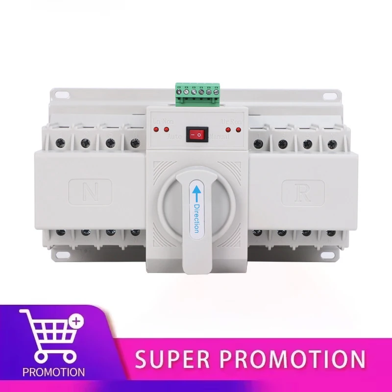 63A 125A 2P 3P 4P ATS Dual Power Automatic Transfer Switch 380V 400V Type CB MINI Auto Sal Switches Circuit Breaker