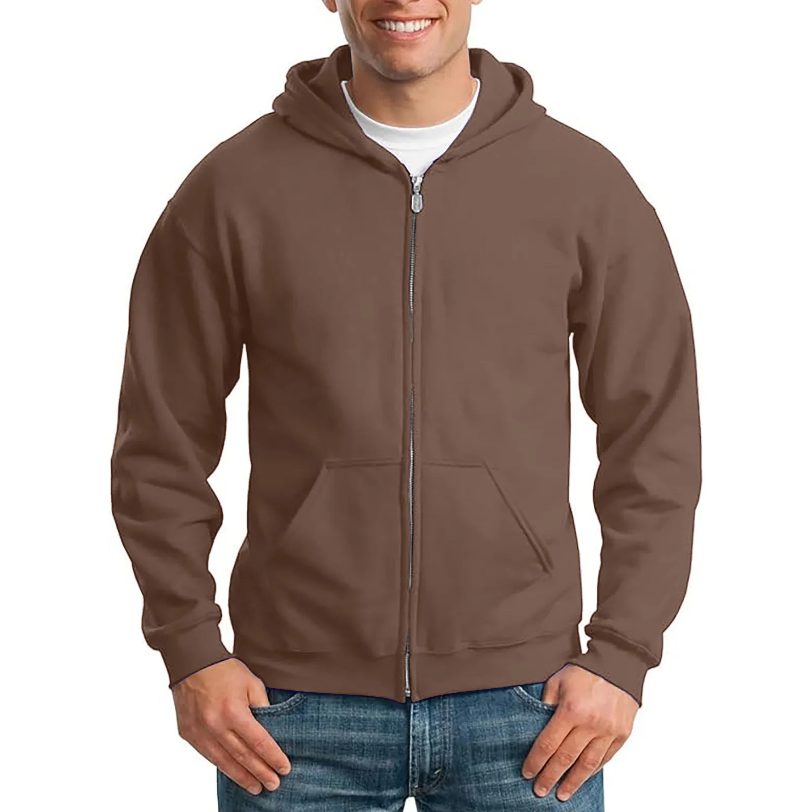 

2024 Autumn/Winter Menswear Fleece Thickened Solid Color Zipper Cardigan Loose Fashion Windproof Outdoor Clothing Hiking