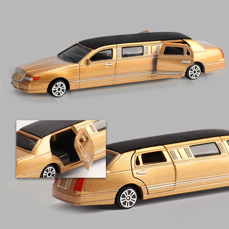 Alloy Model Zabawka dla dzieci Rozciągliwy samochód Lincoln Odlewany aluminiowy model samochodu Kolekcja dzieci Zabawka Prezent urodzinowy