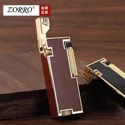 Zorro 666 New Design Resin Black Red Metal Push Ejection Side Slip Ignition Kerosene Lighter Windproof Men's Gift with Box