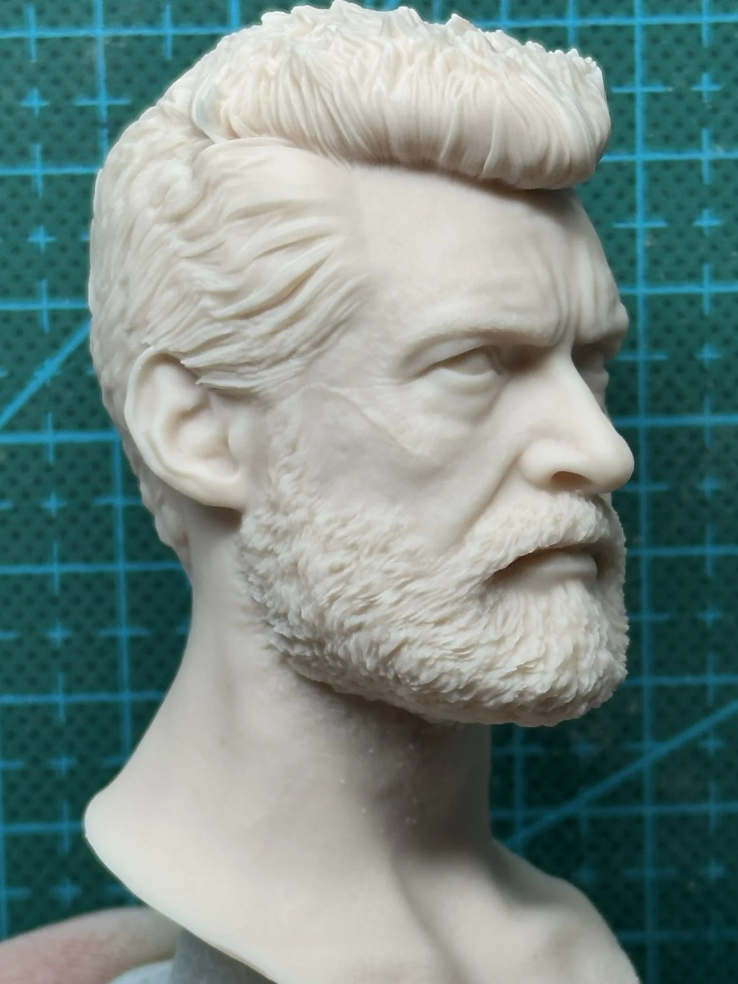 1/6 Unpainted Old Wolf Man Uncle Logan Head Carving Model Toys Fit 12inches Action Figure - view 5