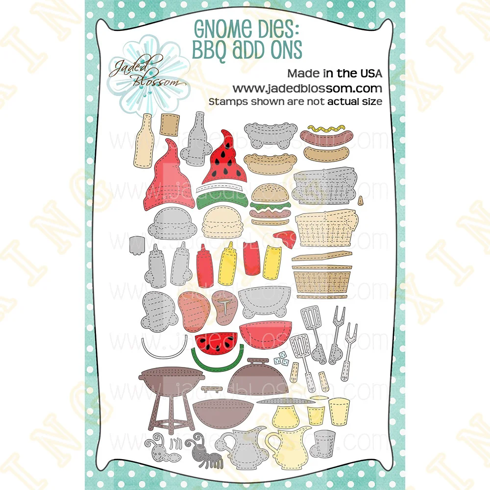 Bbq Add Ons & Lemonade Metal Cutting Dies Stamps Stencil Scrapbook Diary Decoration Embossing Template Greeting Card Handmade
