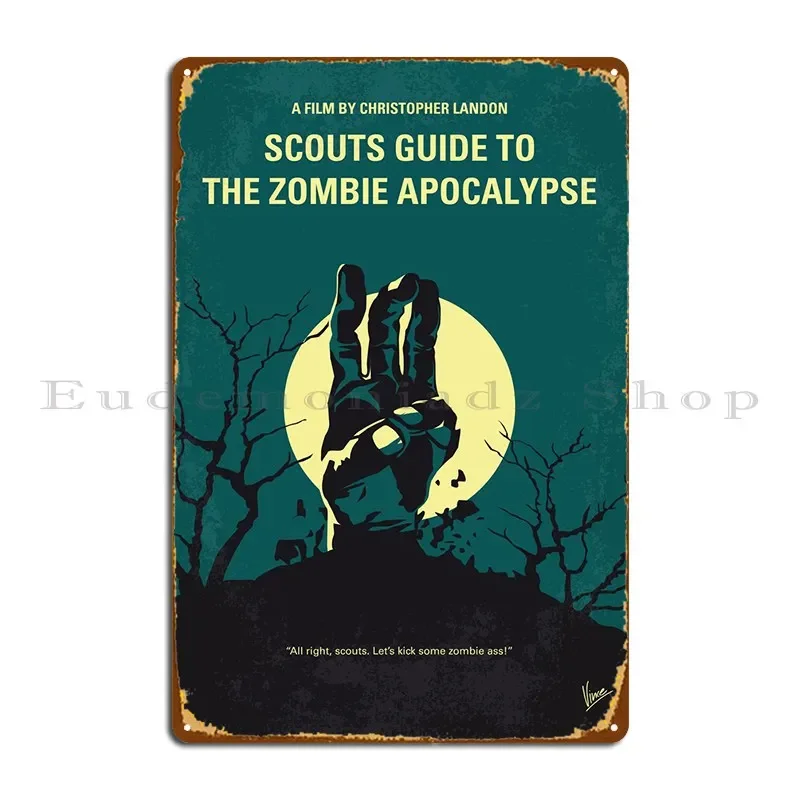 Scouts Guide To The Zombie Metal Sign Designs Sign Club Wall Decor Pub Tin Sign Poster