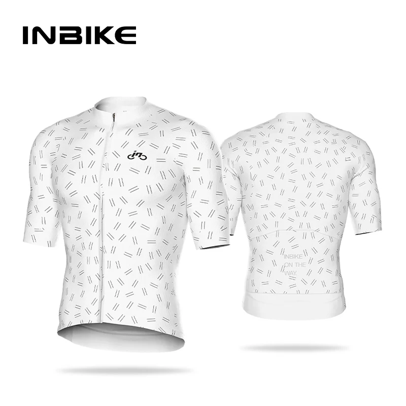 

INBIKE Men's Cycling Jersey Summer Breathable Road Cycling Short Sleeve with Three Pockets Cycling Jersey Mountain Bike Clothing