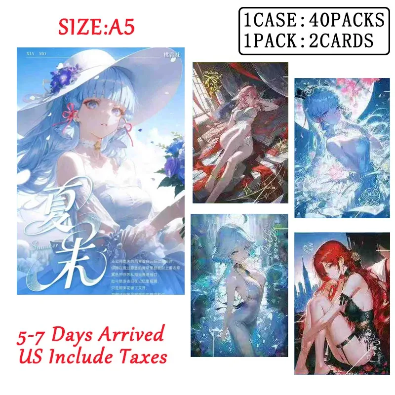 Boîte Booster de cartes histoire de déesse, fin d'été A5 Waifu Anime Girl Trading CCG TCG Doujin, jouet et loisirs, cadeau, nouvelle collection