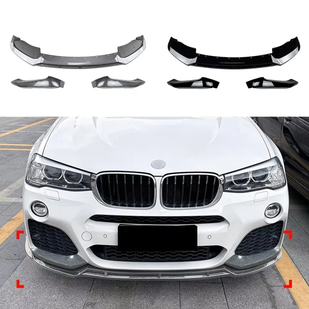 

For BMW X3 F25 X4 F26 LCI M Sport 2014-2017 Car Front Bumper Lip Splitter Diffuser Body Kit Spoiler Bumper