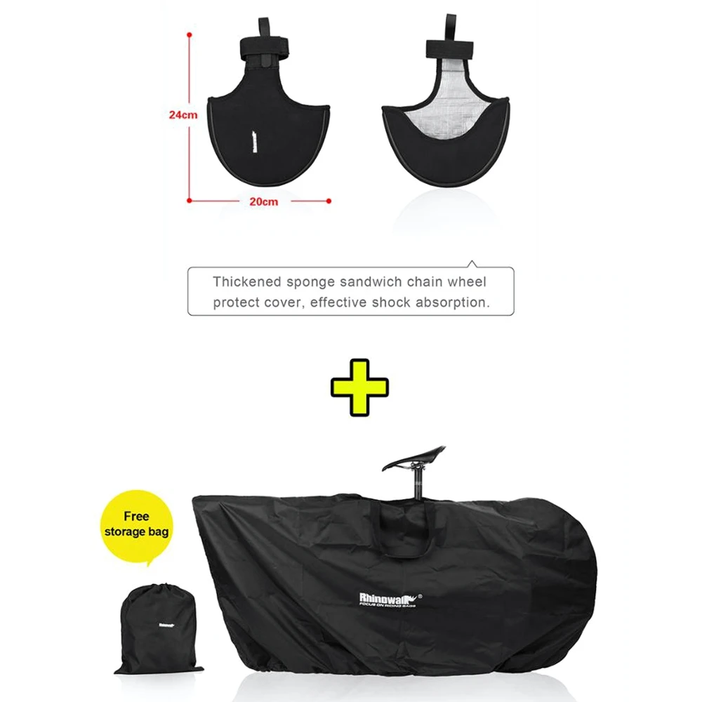 Rhinowalkจักรยานเสือภูเขาพกพากระเป๋าสําหรับ 26-29 นิ้วแบบพกพาจักรยานจักรยานMTB 700C Travelจักรยานอุปกรณ์เสริมร้อน