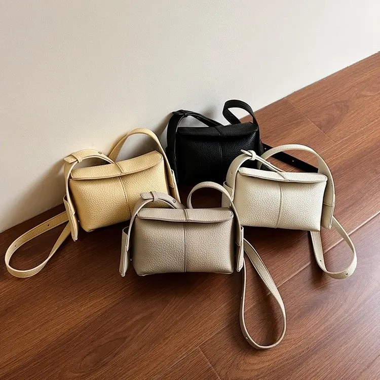 SS2025 PU Magnetic Closure Box Bag Women, Structured Shoulder Crossbody Purse, Office Chic & Weekend Brunch Essentials
