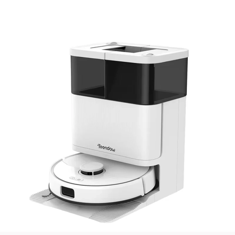 Teendow D63S Ultra Robotstofzuiger en -dweil, 10KPa Superzuigkracht, Randreiniging, Automatische dweilwas- en droogfunctie, Zelfreinigend, 160 minuten gebruiksduur