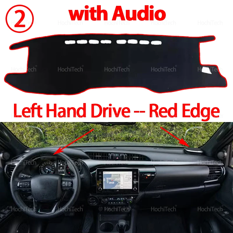 Für Toyota Hilux Rogue TruckMasters OX AN110 AN120 AN130 2020-2025 Anti-Rutsch-Matte Armaturenbrett Abdeckung Teppich 2024 Sonnenschirm Dashmat – Detail 10