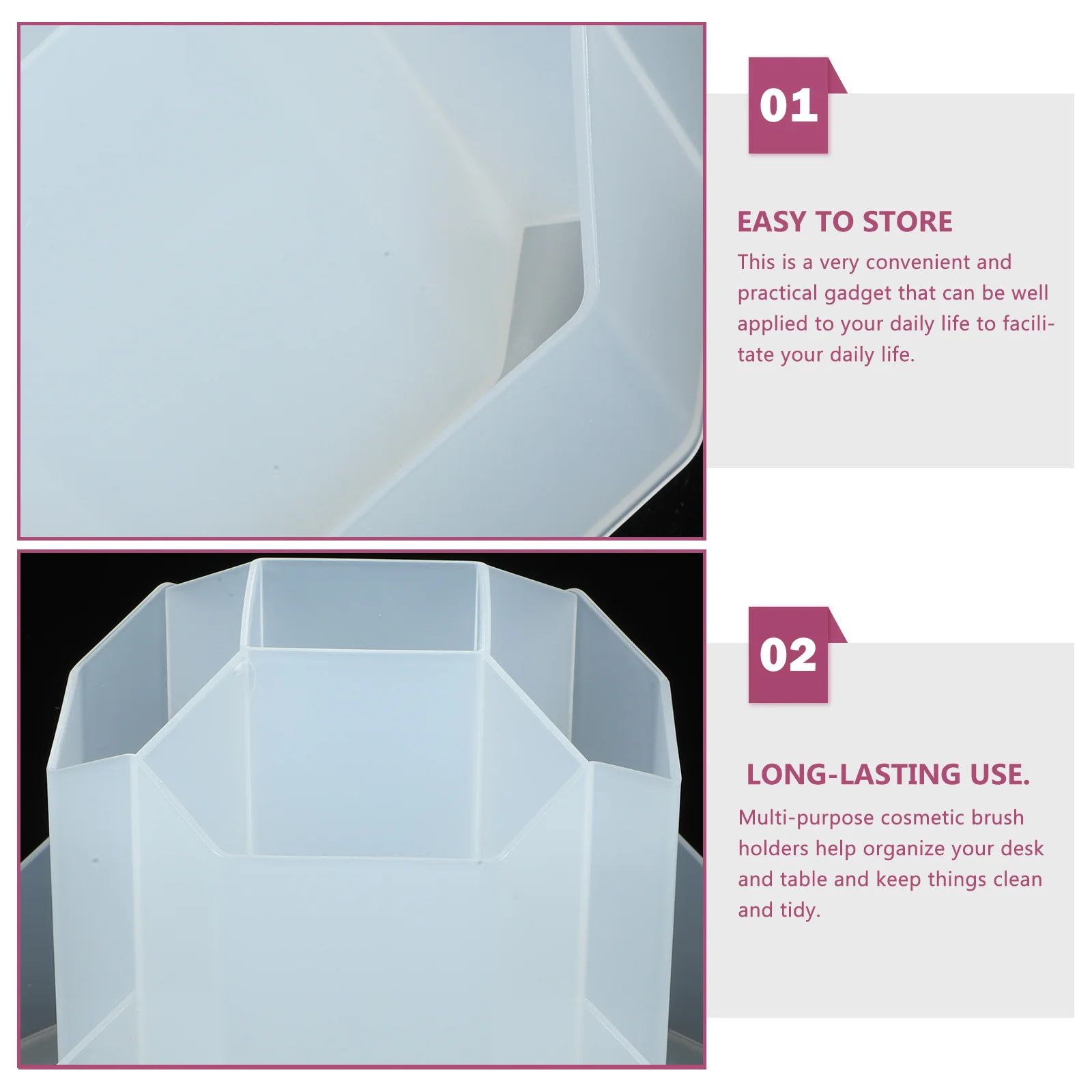 

Rotating Brush Holder Multi-Function Rotatable Pen Cup Desk Organizer Pencil Holder Stationery Storage Box Office Pen Organizer