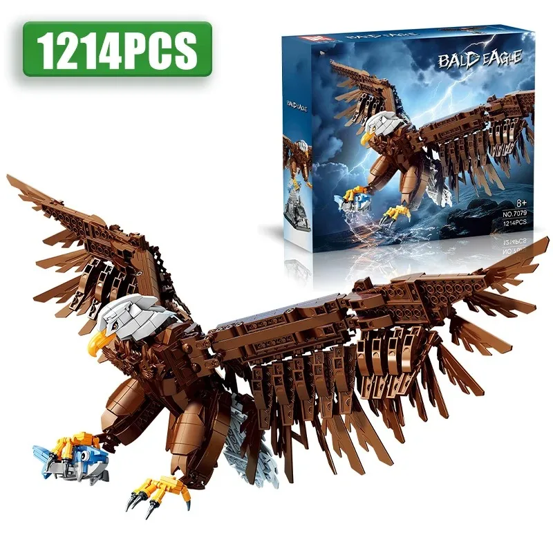 

MOC Bald Eagle Model Building Blocks DIY Creative King of the Skies Eagle Bird Scene Pet Animal Brick Toy Adult Gift
