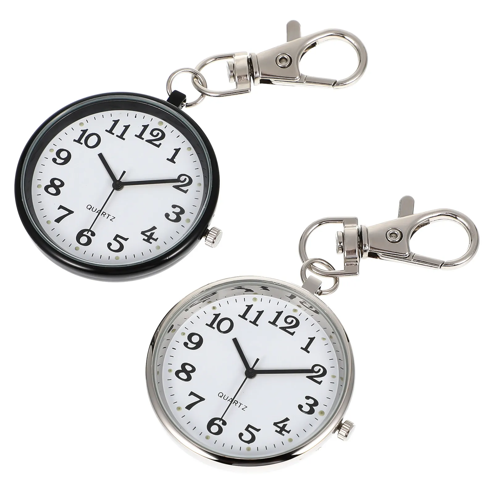 

2 шт. женские часы для медсестер, брелок-подвеска, кварцевые карманные часы для медицинских работников, прочная конструкция, длительный срок службы, подарок