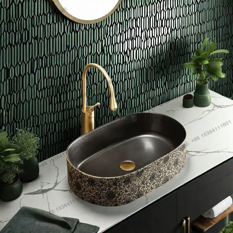 Outdoor retro art stage basin wash basin household bathroom wash basin