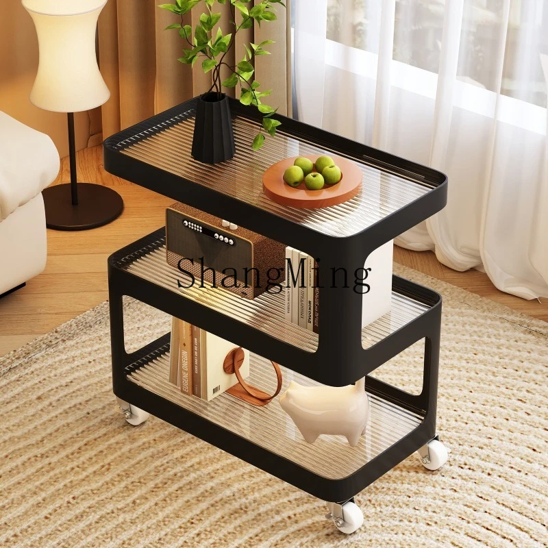 

SM coffee table movable living room sofa side creative household small apartment bedside push-pull rack