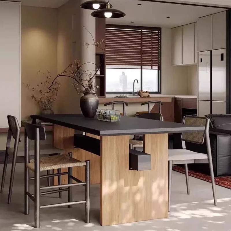 

Luxury Wooden Office Desk Aesthetic Nordic Design Crafts Reception Long Office Desk Modern Organizers Tavolino Home Furniture
