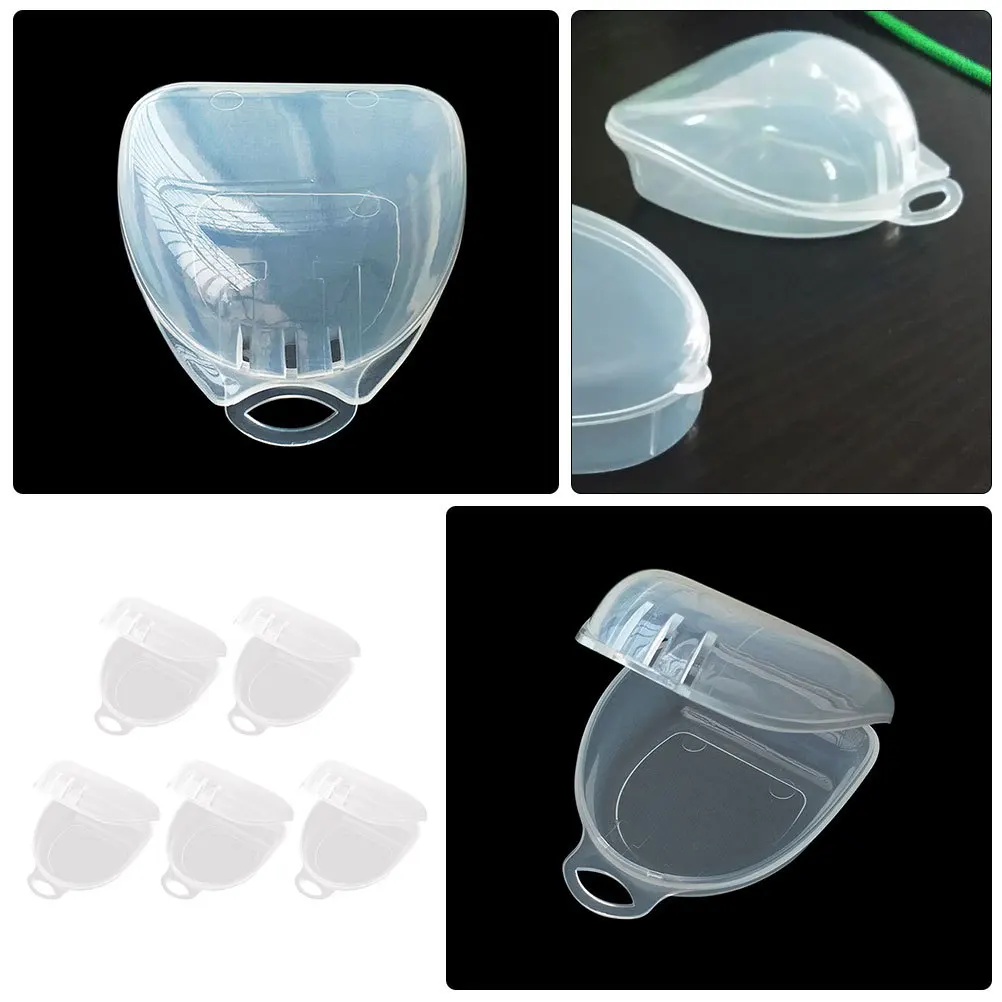 

5Pcs Exquisite Tooth Care Boxes Simple Shape Scratch Resistant Denture Enclosures Tooth Holder Boxes Denture Storage Containers