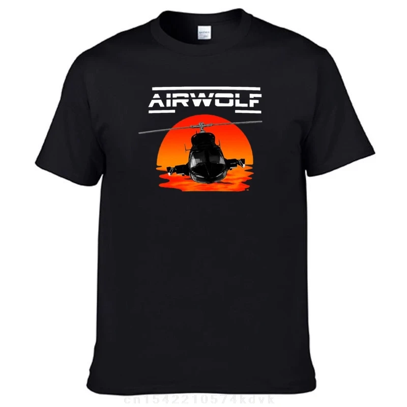 Nueva serie de televisión Airwolf, camiseta de supercottero, camiseta gráfica, camiseta de gran tamaño, camisetas divertidas para hombres