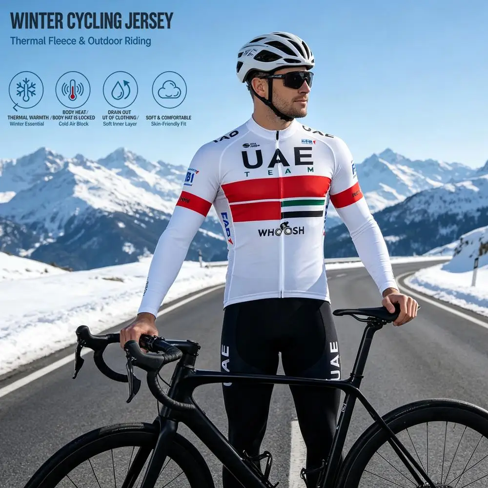 New New UAE Winter Thermal Fleece Long Sleeve Cycling Jersey Set Mountian Bicycle Clothes Wear Ropa Ciclismo Racing Bike Jersey Suit - Aliexpress Deal