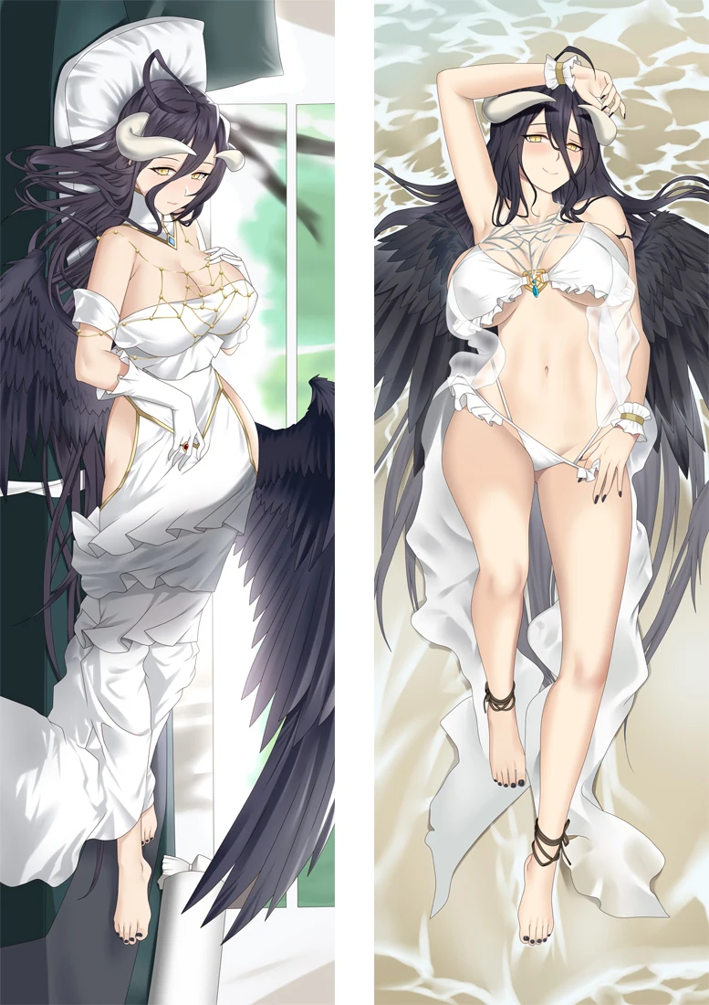 

Overlord Albedo Dakimakura Waifu аниме наволочка 2-сторонняя наволочка с принтом шарнирная наволочка для тела отаку