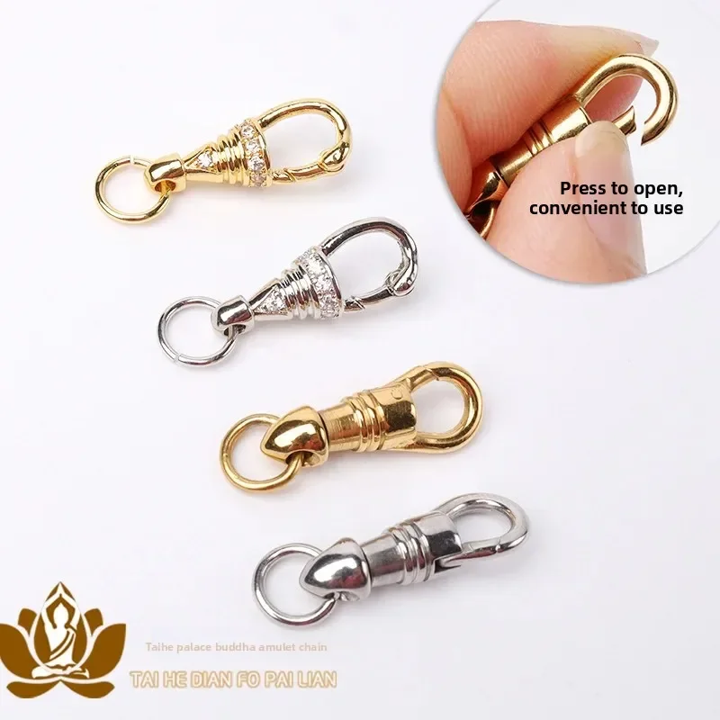 

18-каратное позолоченное титановое стальное ожерелье с застежкой в виде орла, буддийский амулет, аксессуар, красочные ювелирные изделия «сделай сам», тайский стиль