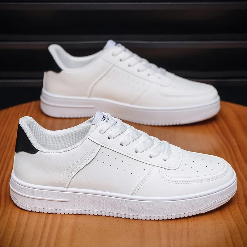 Men's Sneaker Small White Shoe Spring 2023 Breathable Versatile Student Pure White Sports Casual Trendy Flat Shoe