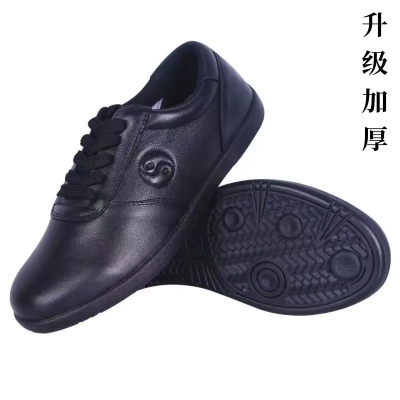 

Unisex Soft Leather Kung Fu Shoes Breathable Comfortable Tai Chi Shoes Non-slip Wushu Shoes Wear-resistant Wushu Sneakers