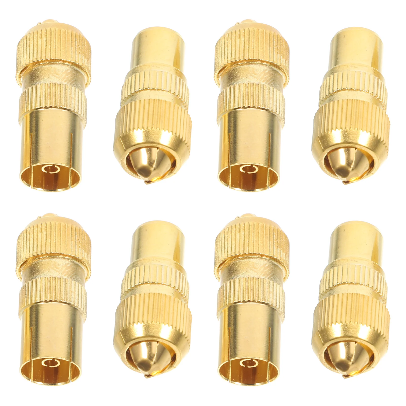 

8Pcs Male Plug Video Cable Adapter 9.5mm Head Custom Antenna Connector Set Enhanced Signal Reception Cable Connector
