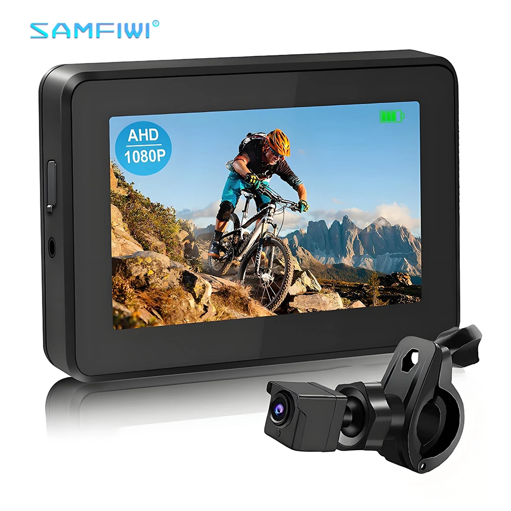 1080P Bicycle Rear View Camera with 4.3