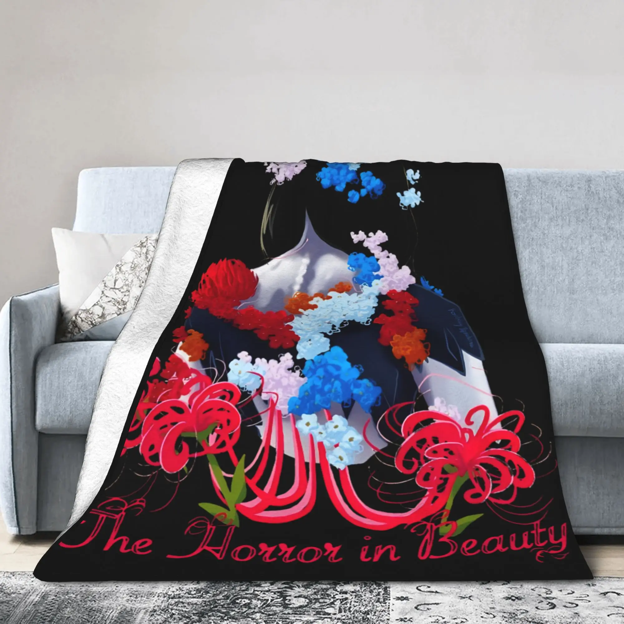 

The Horror in Beauty Silent hill f Blanket Super Soft Fleece Relax Gift Throw Blankets Rug Piece