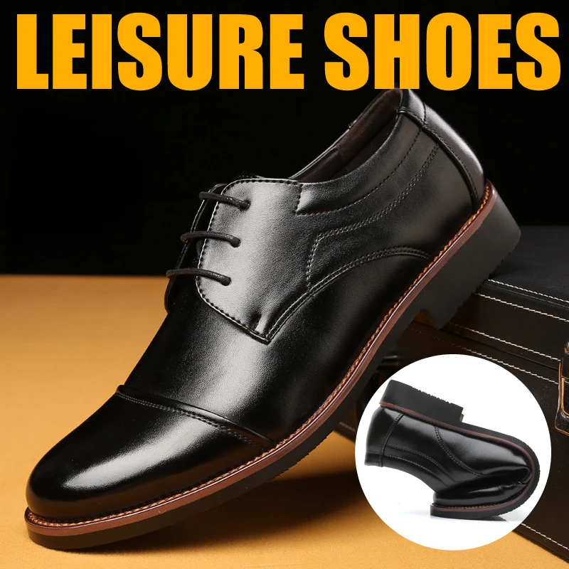 man formal shoes office black derby shoes for man italian wedding shoes luxury casual business suit dress scarpe uomo eleganti