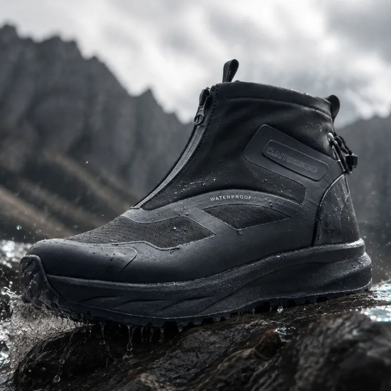 2026 New Trend Men Hiking Sneakers Unisex Outdoor Walking Shoes For Mans Zipper Climbing Shoes Men Wearable Men Shoe Mountain