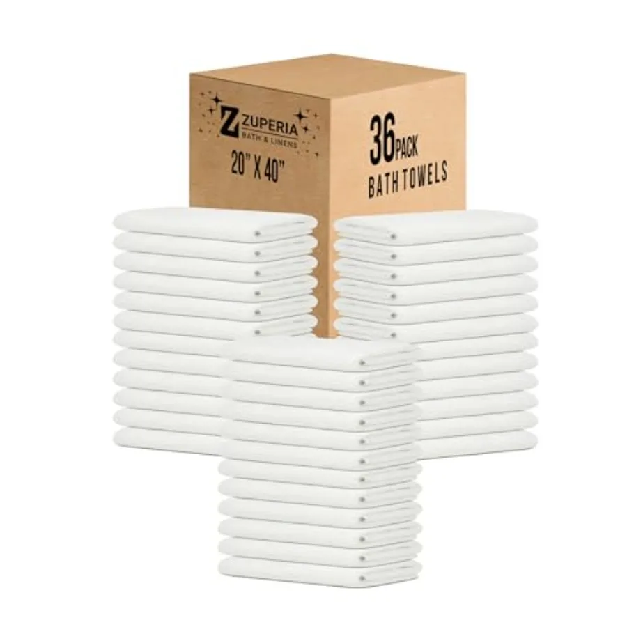 

Белые полотенца оптом, 20 x 40 дюймов - 100% хлопок, экономичные, легкие, для коммерческого использования - быстросохнущие, ультрамягкие и впитывающие.
