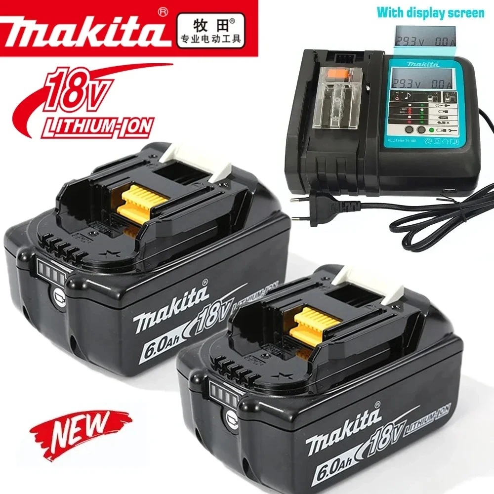 100% Original Makita 6Ah for Makita 18V Battery BL1830B BL1850B BL1850 BL1840 BL1860 BL1815 Replacement Lithium Battery