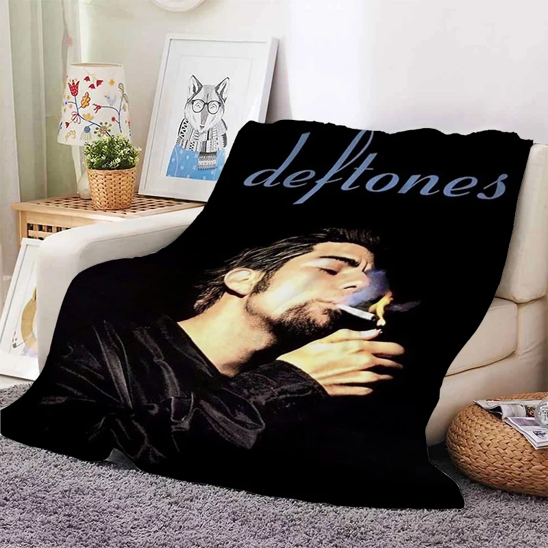 

Sofa Blankets for Winter B-Deftones Band Flannel Fluffy Soft Blankets King Size Microfiber Bedding Warm Bed Fleece Throws