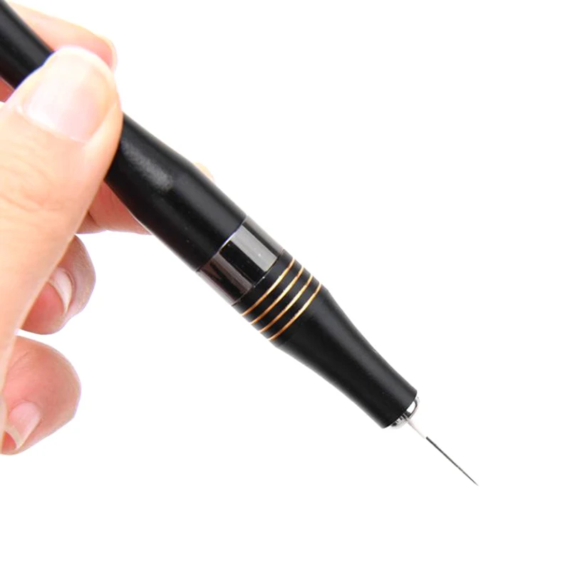 

Luxury Permanent Makeup Accessories Blue Black Microblading Aluminum Alloy Tattoo Manual Pen For Fog Eyebrow & Lips Makeup