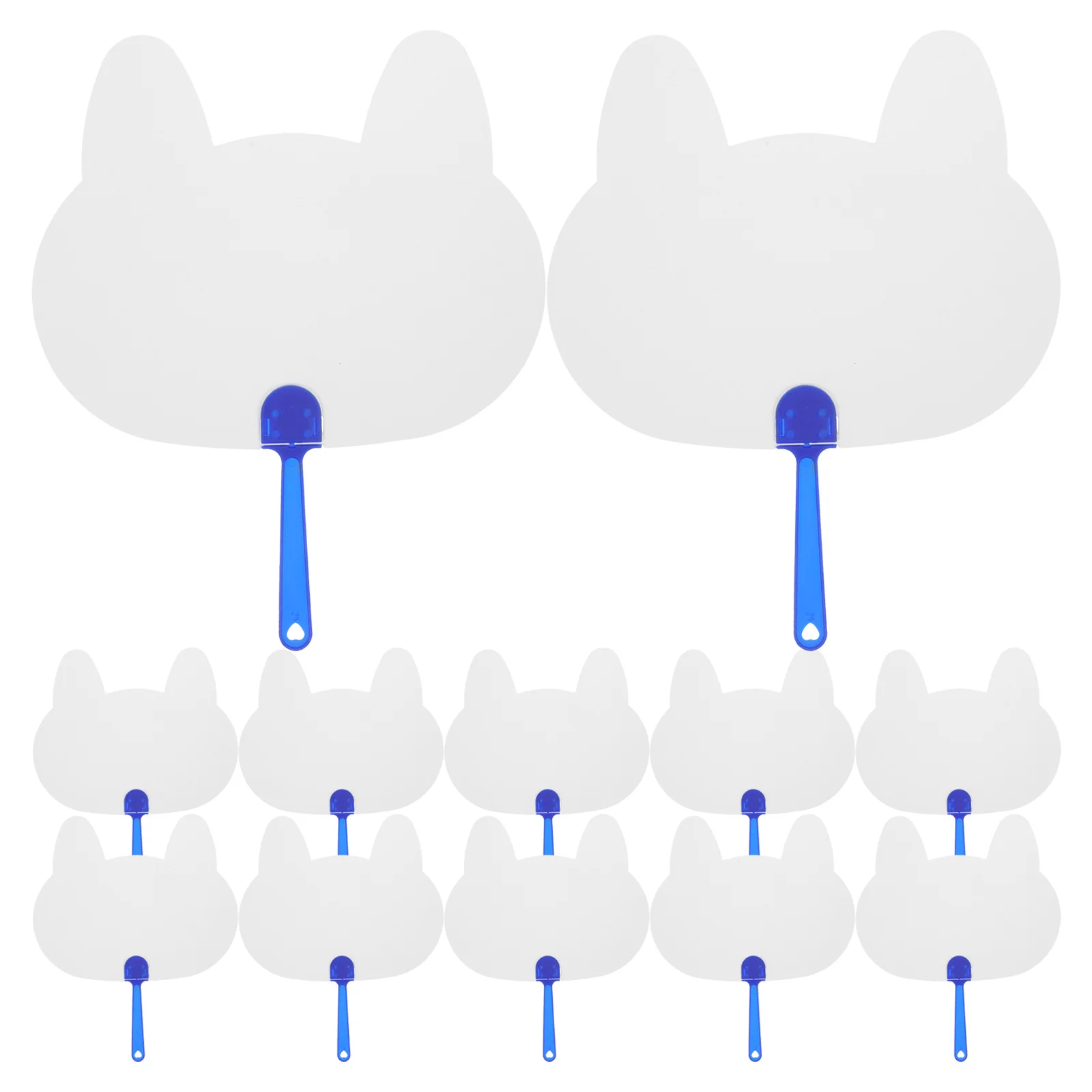 

12Pcs Cartoon Hand Fans Blank Paper Fans for DIY Painting Graffiti Party Festival Supplies Craft Creativity