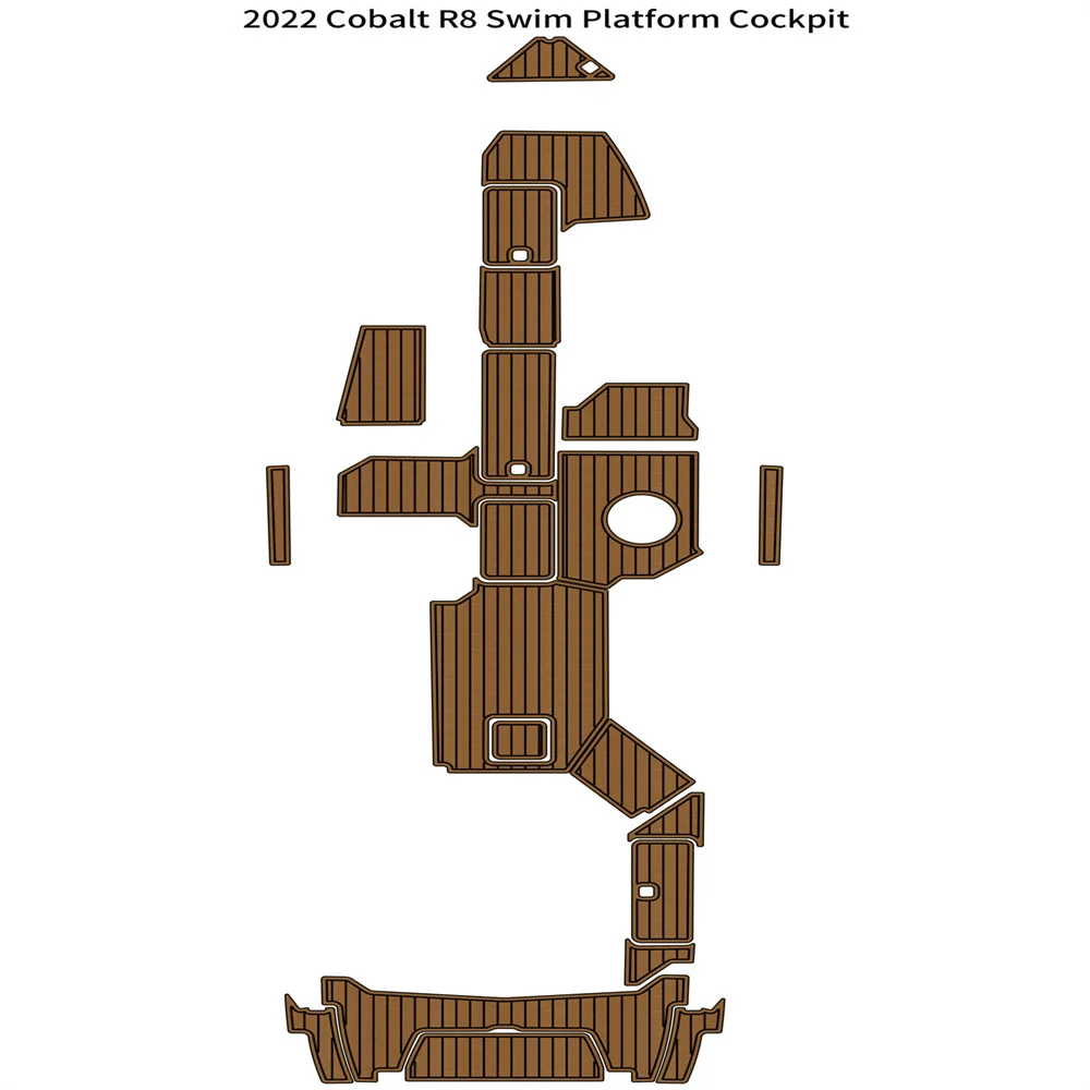 

Кобальт R8 2022, плавательная платформа, коврик для кабины, лодка, пена EVA, искусственный тиковый коврик для палубы
