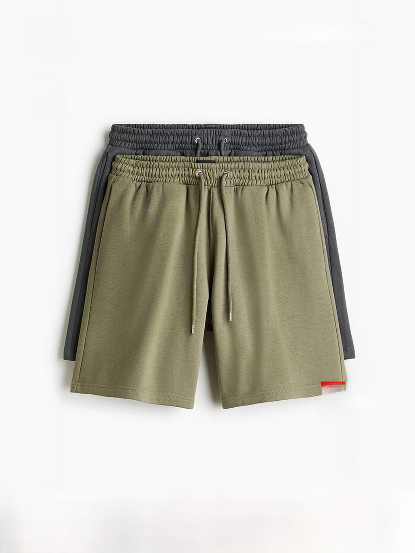 

H&M Men's Fleece Lined Standard Fit Casual Shorts 2 Pack Spring 2026 Cotton Polyester Blend Comfortable Breathable Shorts