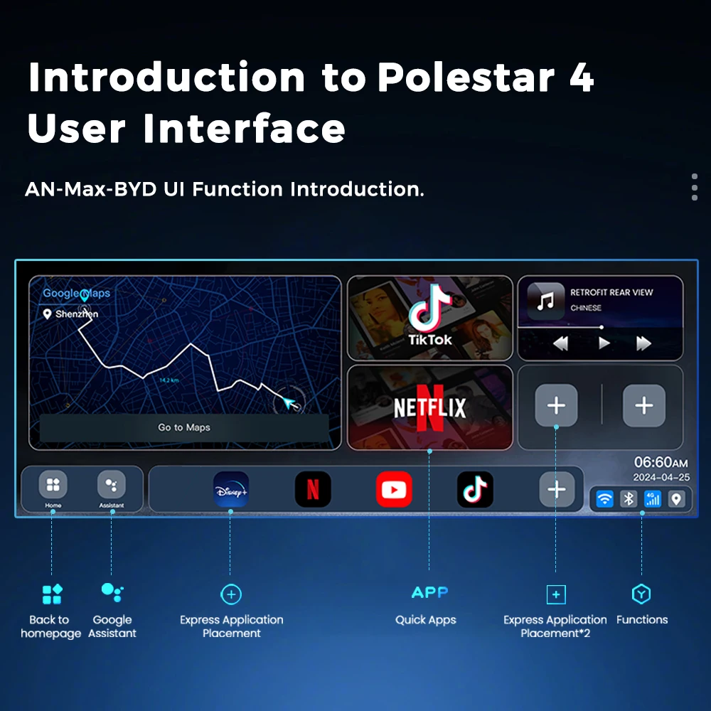 MMB Wireless CarPlay AI Box Android Auto Android 13.0 QCM6125 8-Cores BT 5.2 Auto Connection GPS 4G SIM for 2024-2026 Polestar 4