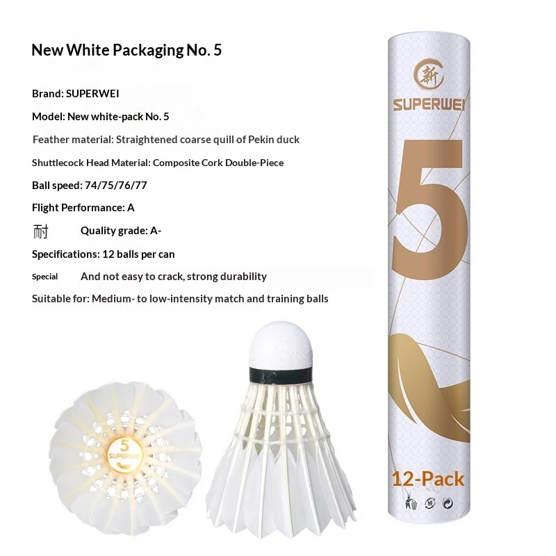 74 74 75 76 77 Speed rofessional No.5 White Badminton Balls Windproof Design Stable Flight Shuttlecocks for Club Game Practice - Aliexpress Deal