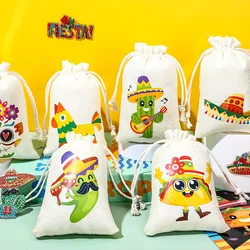 5pcs Fiesta Cinco de Mayo Gift Bags Mexican Themed kid boy girl Birthday Baby Shower Bachelorette Party bridal shower Decoration