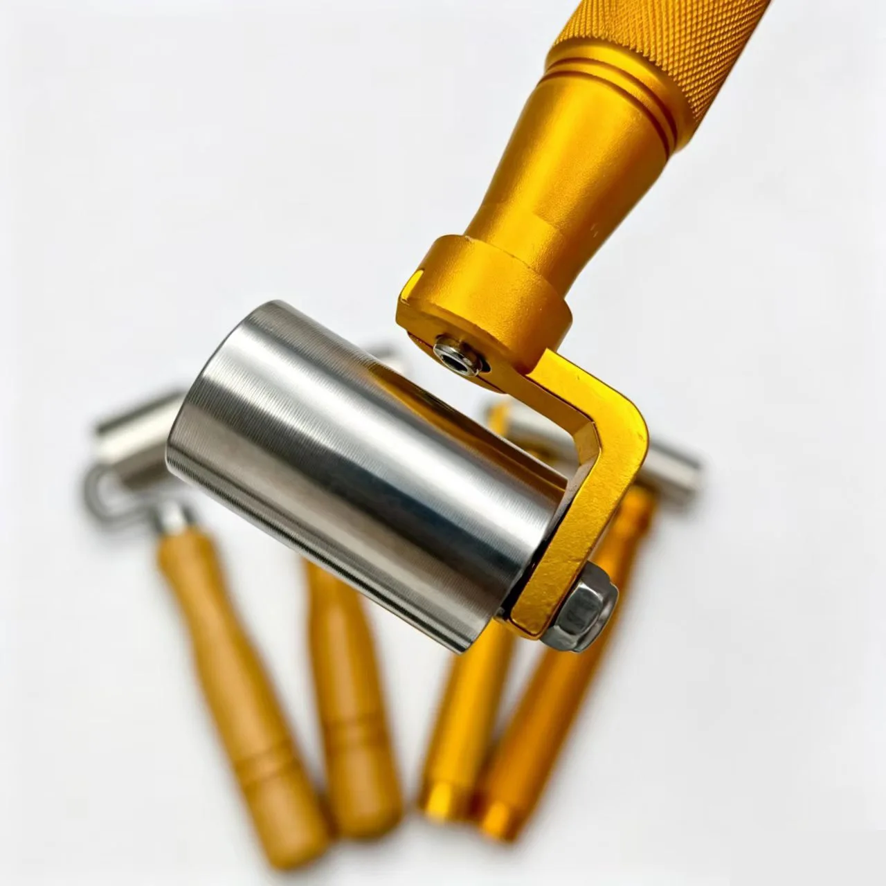 Solid wood/metal handle wallpaper roller with bearing Stainless steel roller Wall covering seam compaction tool